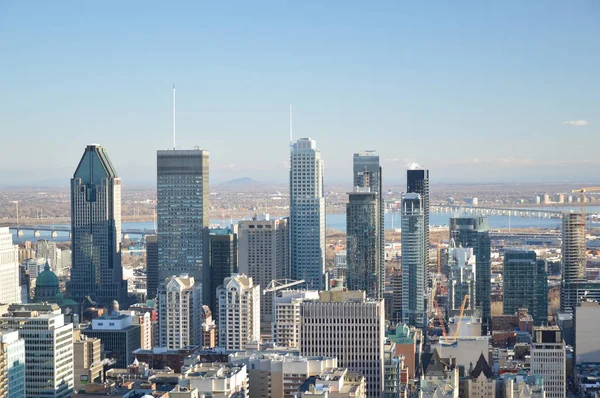 Montreal Canadá Diciembre 2016 Montreal Skyline Invierno — Foto de Stock
