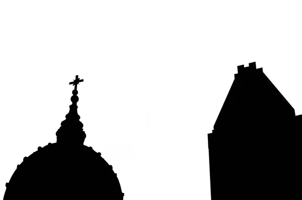 Dünya Katedrali 1000 Gauchetiere Siyah Beyaz Montreal Quebec Kanada Mary — Stok fotoğraf