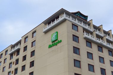 Montreal, Kanada - 12 Kasım 2017: Gün boyunca bir Holiday Inn Select Hotel Montreal dýþýna