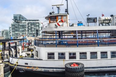 Toronto, Kanada - 1 Ekim, 2017: alır turizm ve yerliler için aynı ve Downtown Toronto ve Orta ada feribot. 