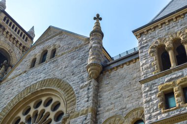 Montreal, Kanada - 16 Eylül 2017: Montreal Güzel Sanatlar Müzesi (Mmfa) Jean-Noel Desmarais Pavilion o Montreal'ın en büyük Müzesi ve Kanada'da en belirgin arasında