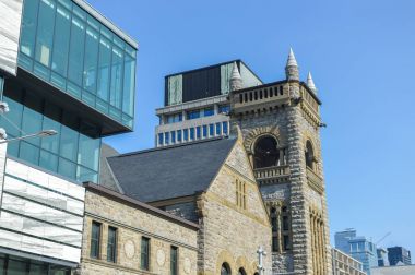 Montreal, Kanada - 16 Eylül 2017: Montreal Güzel Sanatlar Müzesi (Mmfa) Jean-Noel Desmarais Pavilion o Montreal'ın en büyük Müzesi ve Kanada'da en belirgin arasında