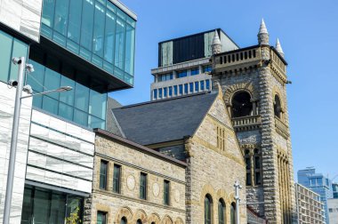 Montreal, Kanada - 16 Eylül 2017: Montreal Güzel Sanatlar Müzesi (Mmfa) Jean-Noel Desmarais Pavilion o Montreal'ın en büyük Müzesi ve Kanada'da en belirgin arasında