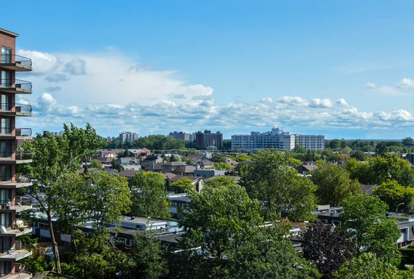 Современные Жилые Дома Огромными Окнами Монреале Канада — стоковое фото