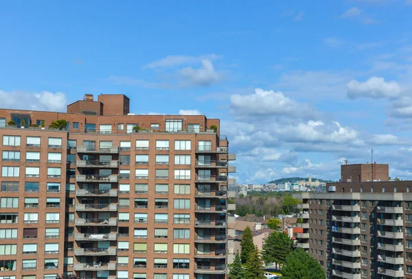 Modern Condo Buildings Huge Windows Montreal Canada — Stock Photo, Image