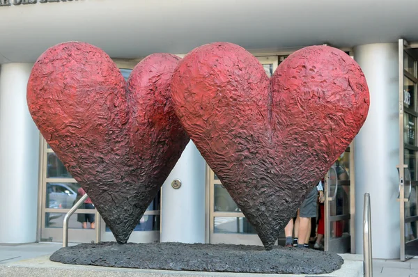 Montreal Canada September 2017 Die Ikonische Skulptur Twin Hearts Von — Stockfoto