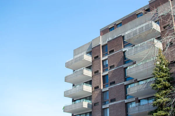 Moderne Eigentumswohnungen Mit Riesigen Fenstern Montreal Kanada — Stockfoto