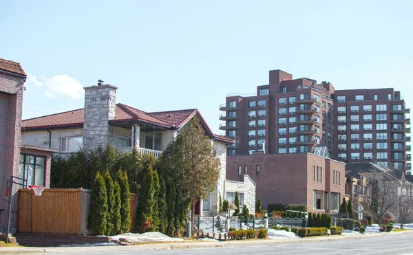 Moderne Condo Gebouwen Huizen Montréal Canada — Stockfoto