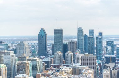 Montreal manzarası Kondiaronk Belvedere / Mont-Royal kış