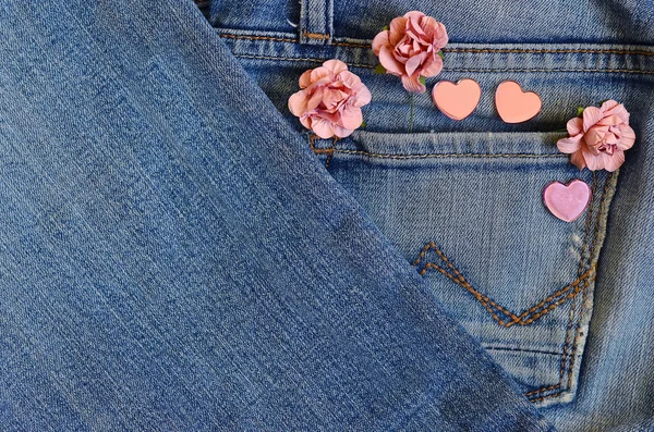 Jeans Tasche Liebe — Stockfoto