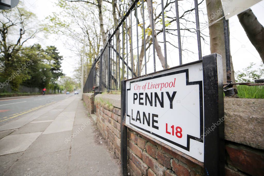 Penny Lane road, Liverpool, United Kingdom