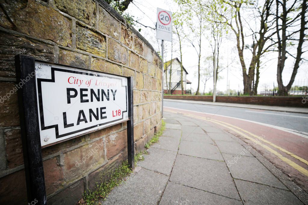 Penny Lane road, Liverpool, United Kingdom