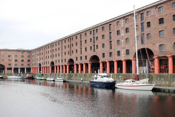 Albert Dock Buildings Warehouses Liverpool England Stock Image