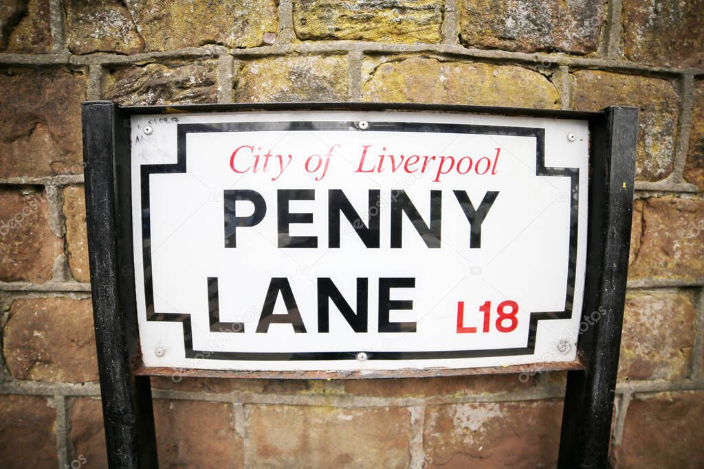 Penny Lane road, Liverpool, United Kingdom