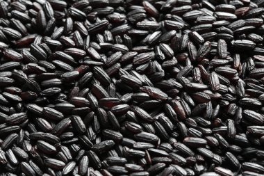 Kara Venüs İntegral Pirinç Taneleri yakın plan dokusu, yukarıdan makro fotoğrafçılık