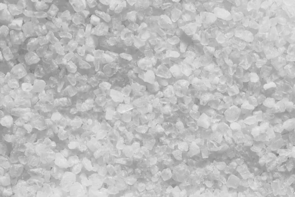 Beyaz deniz tuzu arka plan dokusu, yukarıdan makro fotoğrafçılık