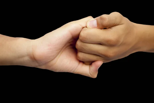 Isolierte Hände Männlicher Teenager Die Ganesha Yoga Mudra Mit Zwei — Stockfoto