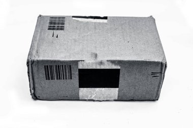 eski paket, beyaz arkaplanda paket