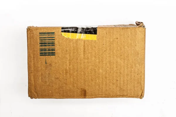 eski paket, beyaz arkaplanda paket