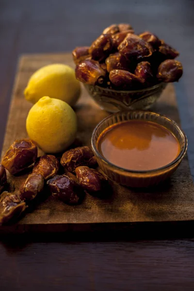 Arabic food, dates, lemons
