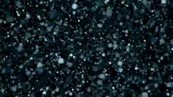 Parçacıklar Siyah Arkaplan Üzerinde Canlandırma — Stok video