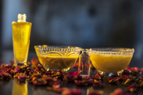 Remedio Natural Para Cabello Sano Que Consiste Poco Aceite Coco —  Fotos de Stock