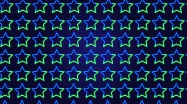Moda minimalist yıldız soyut neon renkli arkaplan şeklinde. Yüksek kalite oluşturulmuş minimal arkaplan canlandırması.