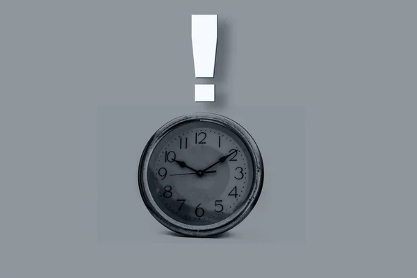 Icono Del Reloj Sobre Fondo Gris — Foto de Stock
