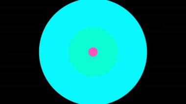 4k çözünürlükte renksiz daire arkaplan canlandırması.