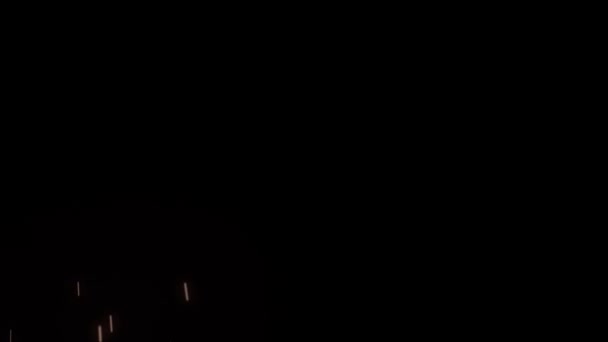 Полноценный Светящийся Огонь Зажег Vfx Актив Секунд Черном Фоне Анимация — стоковое видео