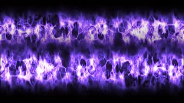 フルHd解像度で黒の背景に動的紫色の落下波 — ストック動画