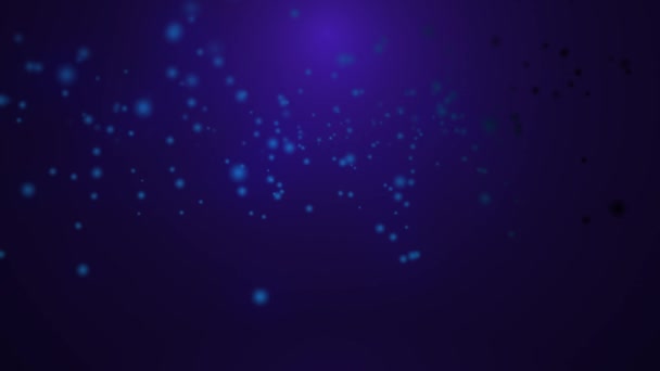 Abstrato Azul Colorido Saltando Fundo Partícula Resolução Completa — Vídeo de Stock