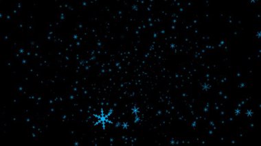 Tam çözünürlükte, siyah arkaplan üzerinde yaratıcı gerçekçi kar yağışı animasyonu.