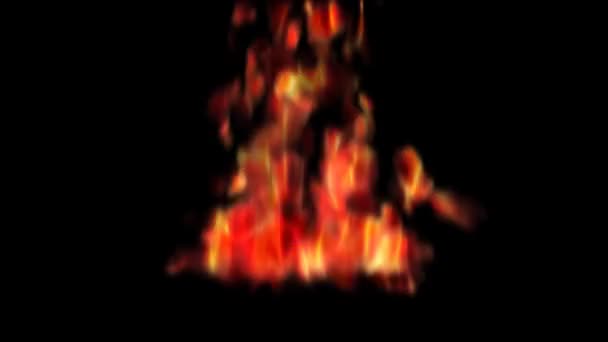 Foc Carbon Flacără Strălucitoare — Videoclip de stoc