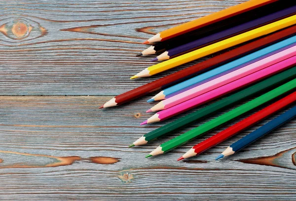 Lápis coloridos, pintura, criativa, material de escritório — Fotografia de Stock