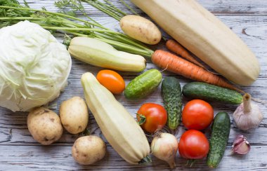 Sebze, domates, kabak, salatalık, sarımsak, havuç, lahana, taze