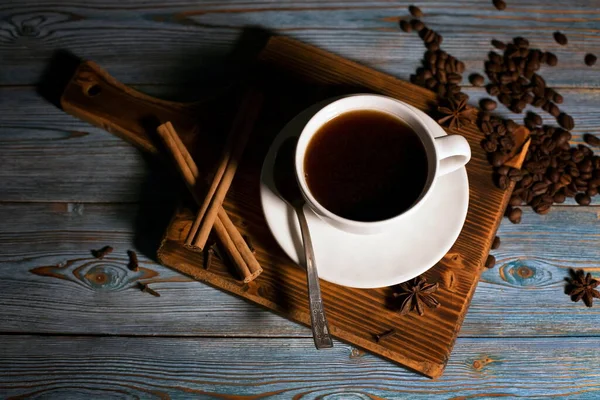 Cup Coffee Beginning Day Fragrant Drink — Stock Photo, Image