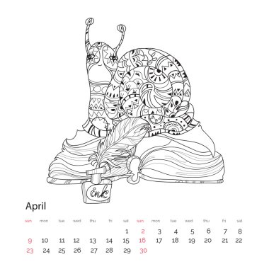 Zen sanat stilize salyangoz