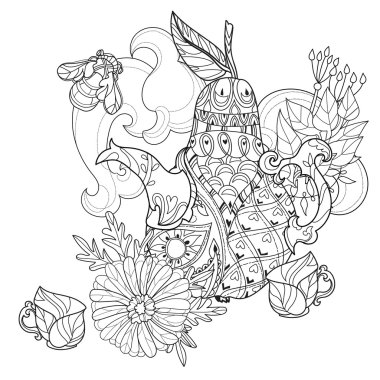 Tatlım armut doodle ve arılar