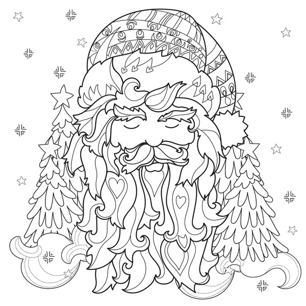 Vector lindo cuento de hadas de Navidad ciudad doodle . — Vector de stock