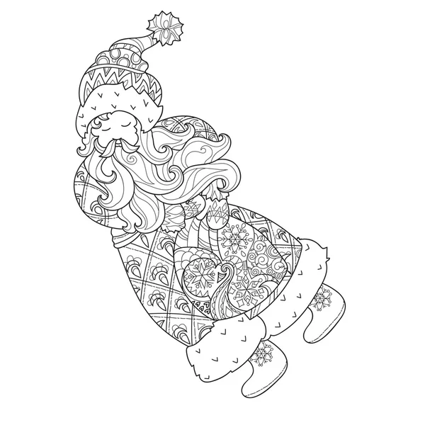 Vector schattig christmas fairy tale stad doodle. — Stockvector