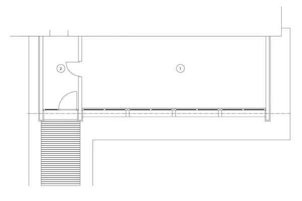 Bureau standard modèle vide plans d'étage — Image vectorielle