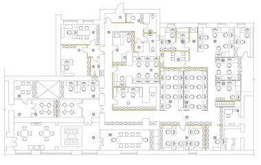 Standart office mobilya simgeler kümesi