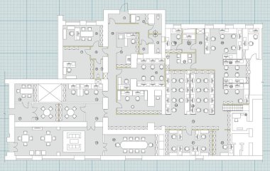 Standart office mobilya simgeler kümesi
