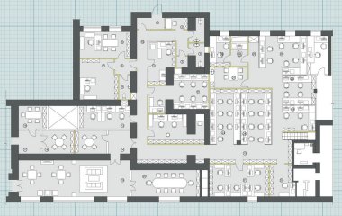 Standart office mobilya simgeler kümesi