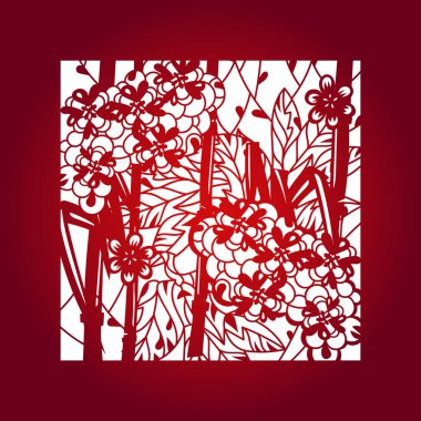 Lazer vektör şablon düzen kesecek