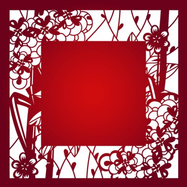 Lazer vektör şablon düzen kesecek