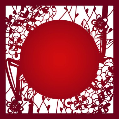 Lazer vektör şablon düzen kesecek