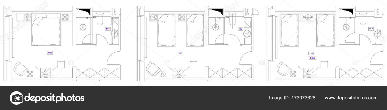 Door Symbol Architecture Standard Furniture Symbols Used In