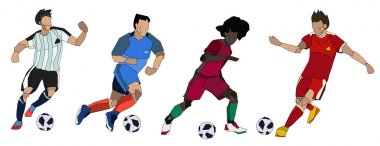 Futbol Futbol oyuncu grubu.